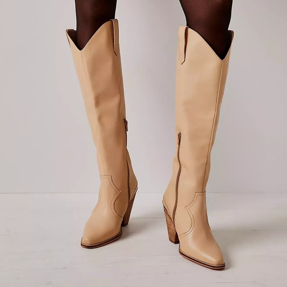 Free People Leni Tall Western Boots - Size 6.5
